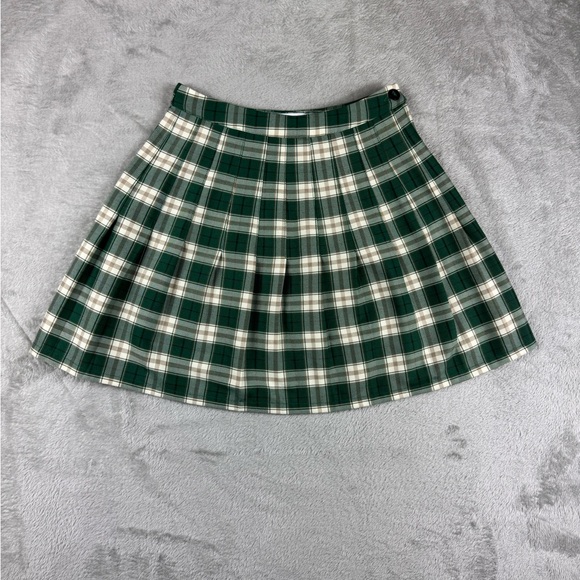 Urban Outfitters Dresses & Skirts - Urban Outfitters Pleated Mini Skirt X Small Green Plaid School Preppy Academia